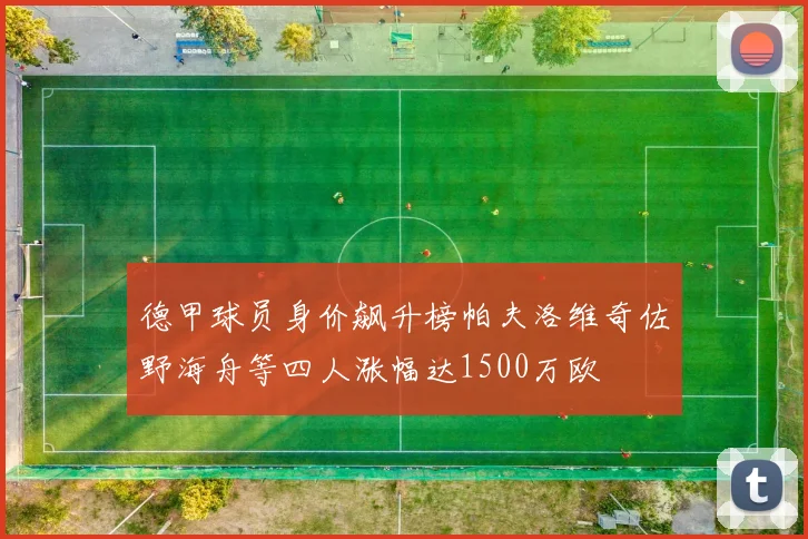德甲球员身价飙升榜帕夫洛维奇佐野海舟等四人涨幅达1500万欧